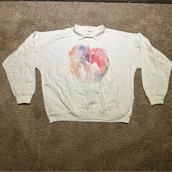 Vintage HOOF PRINTS sportswear XL SWEATSHIRT BG - Picture 1 of 5